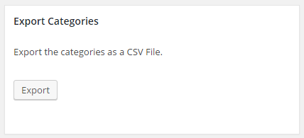 CSV Export Categories Metabox