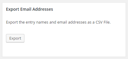 CSV Export Email Addresses Metaboxes