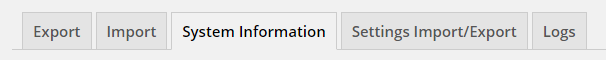 Connections : Tools System Info Tab